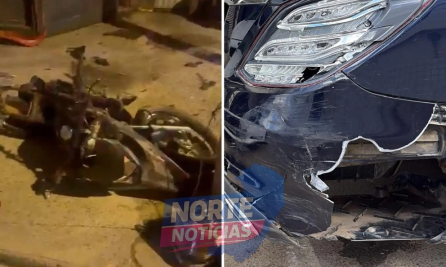 Acidente entre motocicleta e veículos deixa dois feridos em São Mateus