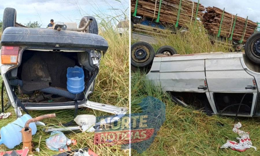 Capotamento na BR-101 deixa cinco feridos em São Mateus