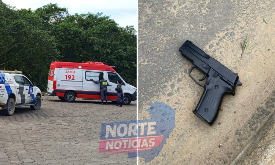 Homem é baleado após ameaçar taxista e policiais com arma falsa em Vila Pavão