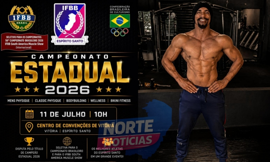 Renato Francis Lucas de Sousa Silva disputa Campeonato Estadual IFBB ES em busca de vaga para o Sul-Americano