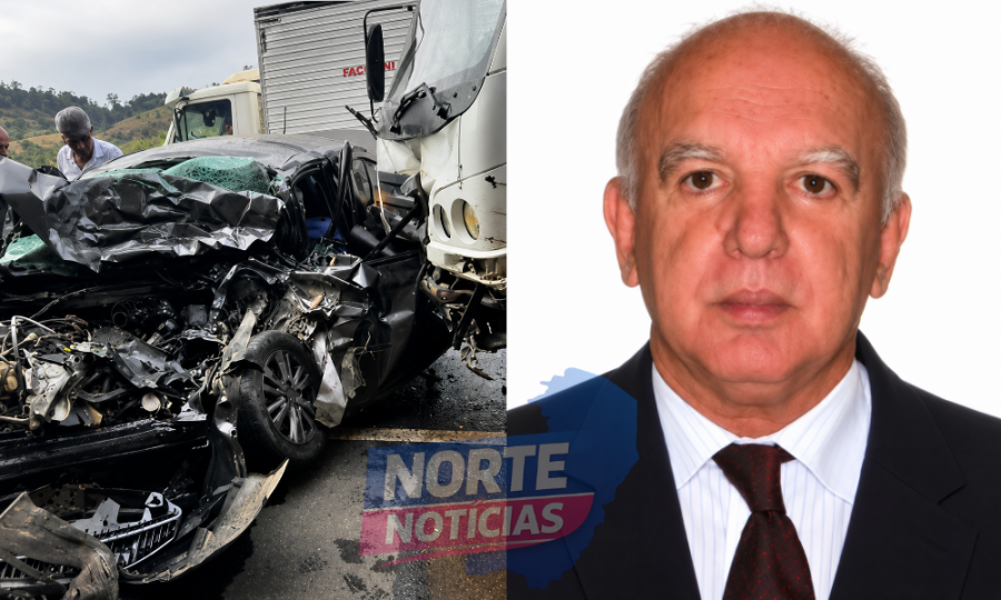 Advogado José Peres de Araújo e esposa morrem em grave acidente na BR-259, em Colatina