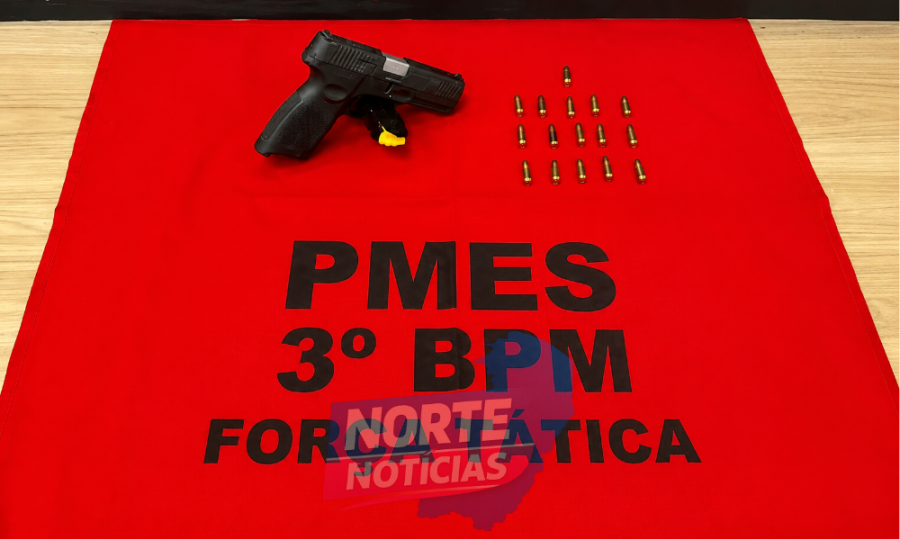 Advogado de 45 anos é preso com pistola 9mm durante baile funk em Guaçuí